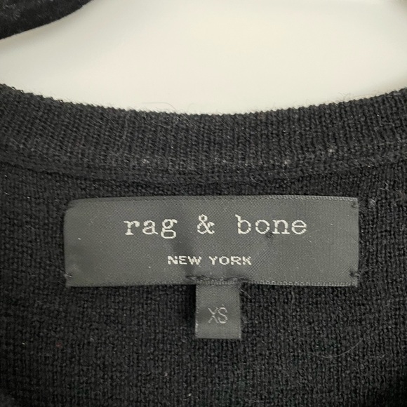 Rag & Bone Long Merino Wool Sweater / Tunic, Black, XS, EUC - Picture 2 of 3